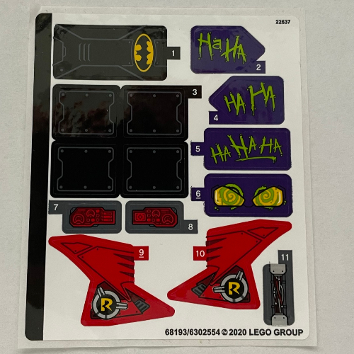 Lego Sticker Sheet for Set 76159-1
