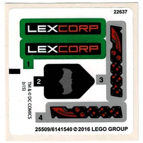 Lego Sticker Sheet for Set 76045-1 / [No Color/Any Color]