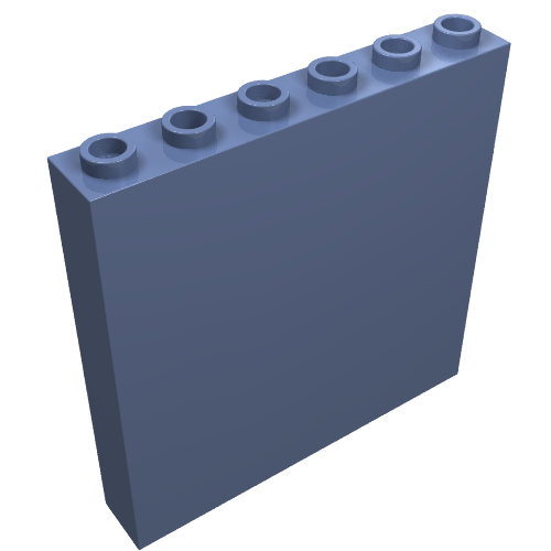 Lego Brick 1 x 6 x 5 / Sand Blue