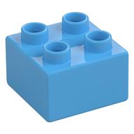 Lego Duplo Brick 2 x 2 / Medium Blue