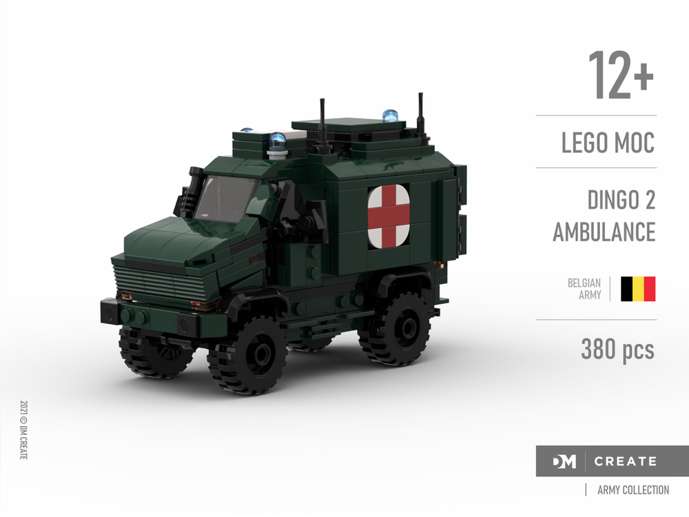 Lego Army collection - Dingo 2 armored ambulance - Belgian Army