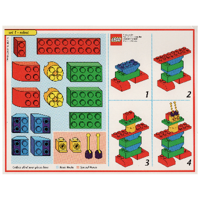 Lego Creator Board Game Model Card (Red): Robot / [No Color/Any Color]