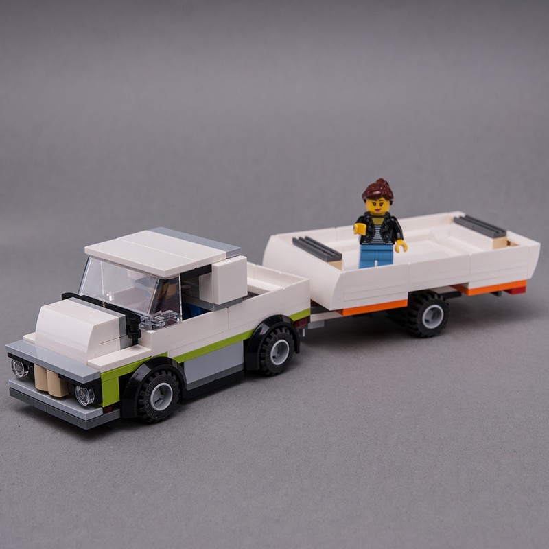 Lego 60305 White Pickup With Trailer