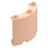Lego Panel 4 x 4 x 3 Quarter Cylinder / Light Nougat