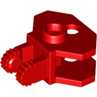 Lego Hinge 1 x 2 Locking with 2 Fingers and Towball Socket, 9 Teeth / Red