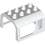Lego Duplo Train Locomotive Cabin Roof 2 x 4 Studs / White