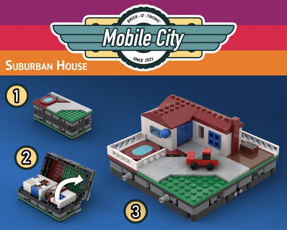Lego Mobile City Suburban House Playset