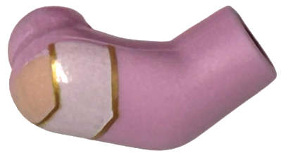 Lego Arm, Right with Light Nougat Shoulder and White Strap with Gold Outline Pattern