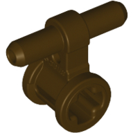 Lego Pneumatic Hose Connector with Axle Connector / Dark Brown