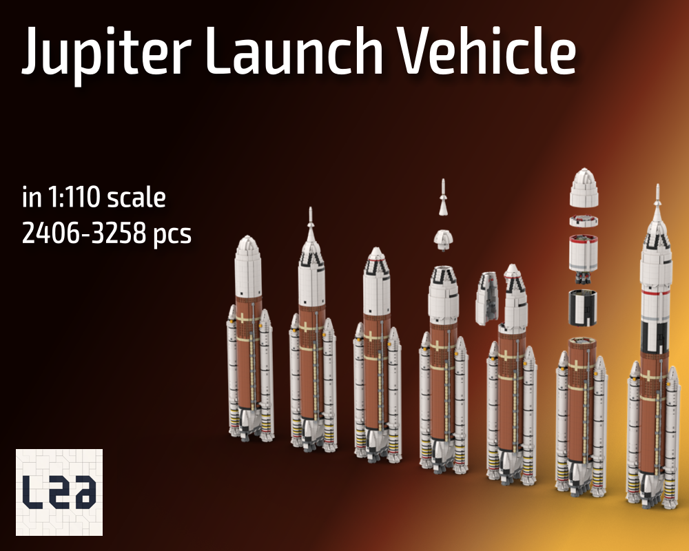 Lego DIRECT - Jupiter launch vehicle (1:110 scaled)