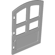 Lego Duplo Door 1 x 4 x 4 with Four Panes, Different Size and Curved Top / Light Bluish Gray