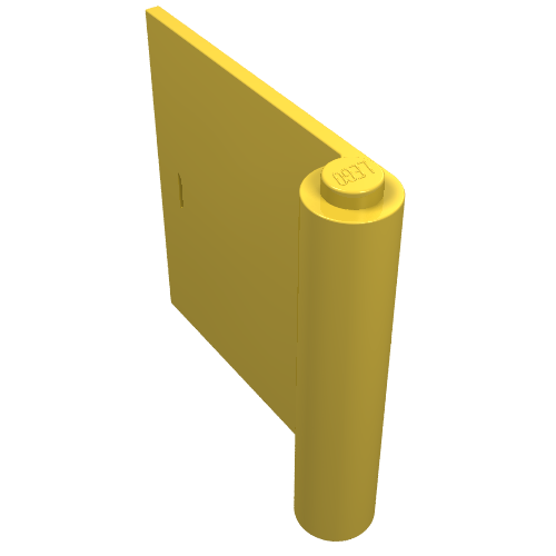 Lego Door 1 x 5 x 4 Left / Yellow