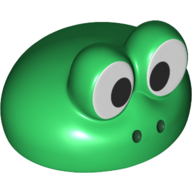 Lego Nintendo Figure, Hat, Large, with Eyes Print (Frog) / Green