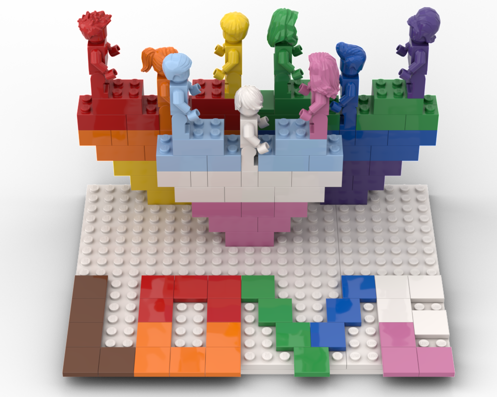 Lego Love with Hearts