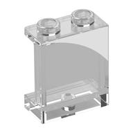 Lego Panel 1 x 2 x 2 [Side Supports / Hollow Studs] with White Corner Right Print