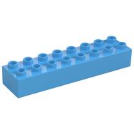 Lego Duplo Brick 2 x 8 / Medium Blue