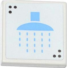 Lego Tile 2 x 2 with Shower Head Pattern (Sticker) - Set 3185