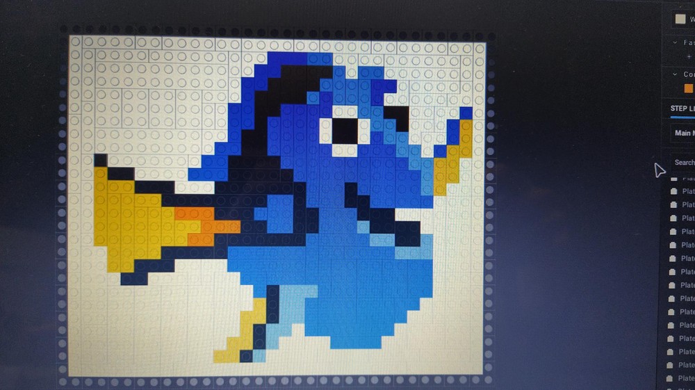 Lego Mosaic Dory Nemo Disney 32x26