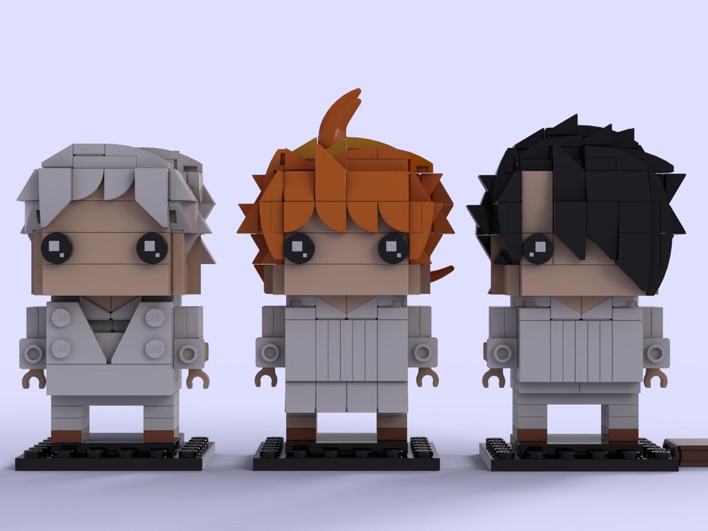 Lego Emma, Ray, and Norman BrickHeadz- The Promised Neverland - Yakusoku no Neverland