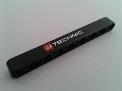 Lego Technic, Liftarm Thick 1 x 9 with LEGO TECHNIC Logo Pattern (Sticker) - Set 8292