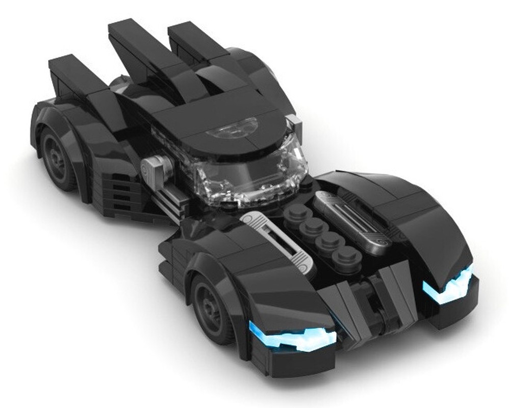 Lego Arkham Asylum Batmobile Moc - Minifig Scale
