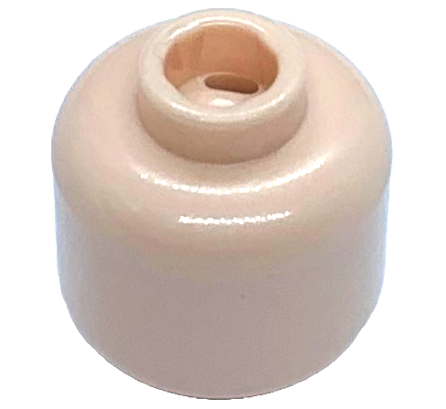 Lego Minifigure, Head (Plain) / Light Nougat