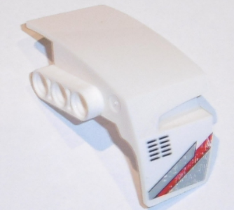 Lego Technic, Panel Car Mudguard Left with Light Bluish Gray and Red Stripes, Black Grille Pattern (Sticker) - Set 31313
