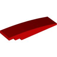 Lego Brick Curved 8 x 2 No Studs / Red