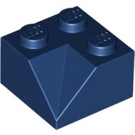 Lego Brick Sloped 45° 2 x 2 Double Concave / Dark Blue