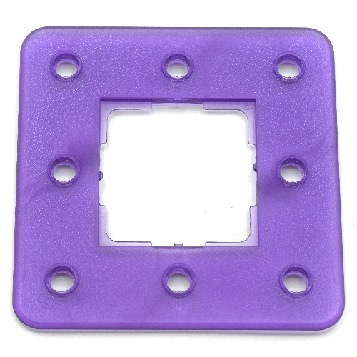 Lego Clikits Frame, Square 3 x 3 with 8 Holes / Trans-Medium Purple