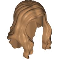 Lego Hair Long Wavy with Centre Part / Medium Nougat