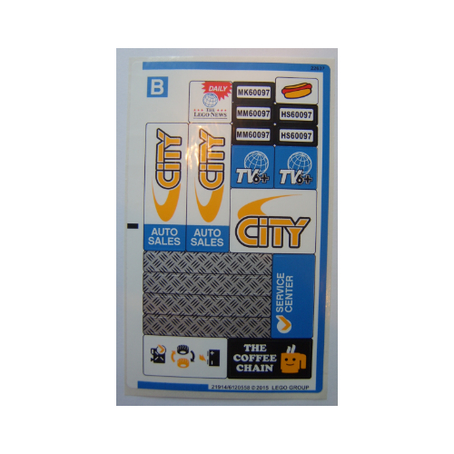 Lego Sticker Sheet 2 for Set 60097-1 / [No Color/Any Color]
