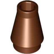 Lego Cone 1 x 1 [No Top Groove] / Reddish Brown