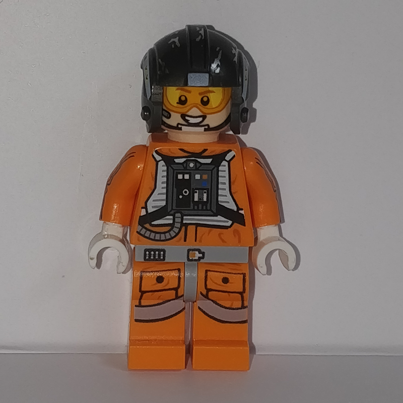 Lego Zev Senesca / Snowspeeder Pilot with Pearl Dark Gray Helmet