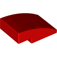 Lego Brick Curved 3 x 2 No Studs / Red