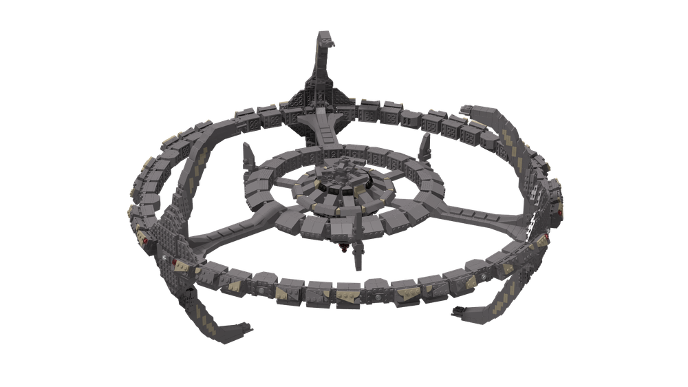 Lego Deep Space Nine Cardassian Nor-Type Space Station + Scale USS Defiant and Connector