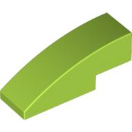 Lego Brick Curved 3 x 1 No Studs / Lime
