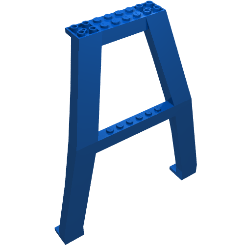 Lego Support Crane Stand Double with Studs on Cross-Brace / Blue