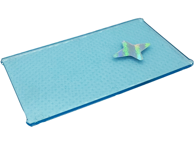 Lego Glass for Window 1 x 4 x 6 with Iridescent Mirrored Star Offset Pattern (Sticker) - Set 41713