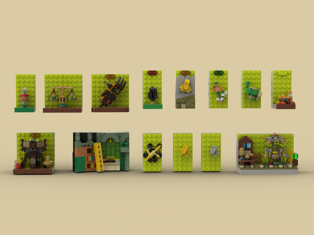 Lego Modular Bazaar Cards - Mak Items
