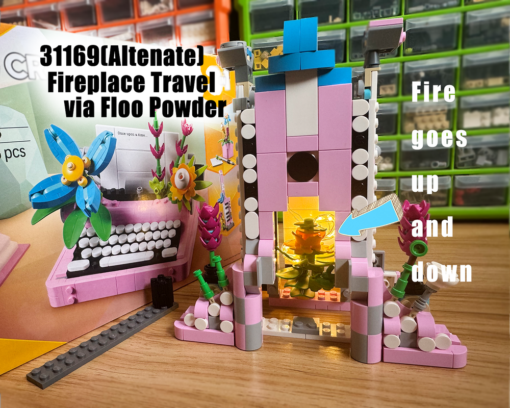 Lego 31169-Fireplace Travel via Floo Powder(Altenate)