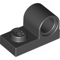 Lego Plate Special 1 x 2 with Pin Hole on Top / Black