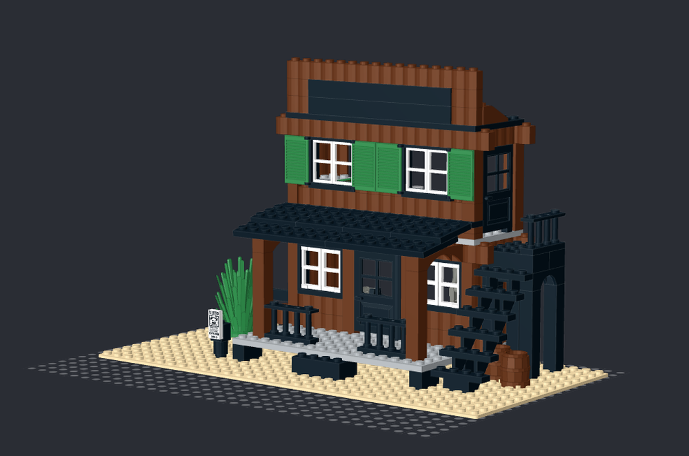 Lego Retro style western gun store