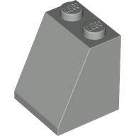 Lego Brick Sloped 65° 2 x 2 x 2 Smooth without Bottom Tube / Light Gray