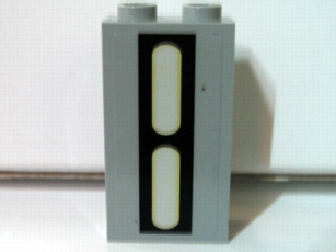 Lego Panel 1 x 2 x 3 - Hollow Studs with SW Death Star Wall Lights Pattern (Sticker) - Set 10188