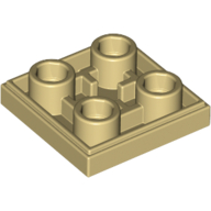 Lego Tile Special 2 x 2 Inverted / Tan