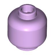 Lego Minifig Head [Plain] [Vented Stud - 2 Holes] / Lavender