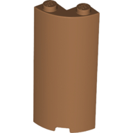 Lego Cylinder Quarter 2 x 2 x 5 (Wall) / Medium Nougat