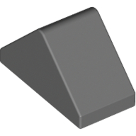 Lego Brick Sloped 45° 2 x 1 Double with Inside Stud Holder / Dark Bluish Gray
