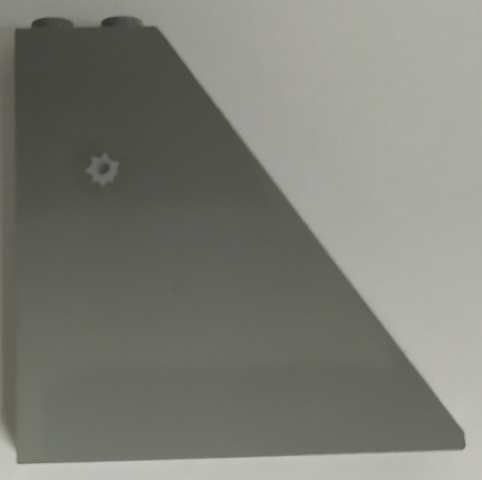 Lego Slope 55 6 x 1 x 5 without Bottom Stud Holders with Bullet Hole Small Pattern (Sticker)  - Set 7709 / Light Bluish Gray